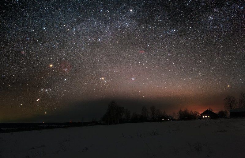 Млечный путь, орион, альдебаран, плеяды, туманности Под звездами фото превью
