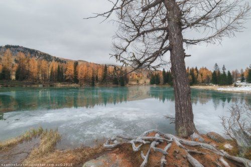 Италия. Пасмурно-дождливое утро на озере San Pellegrino.