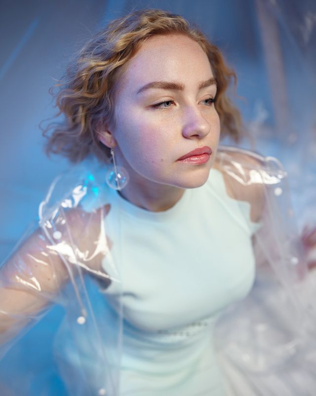 настроение портрет задумчивость голубой дождь печаль   фото превью