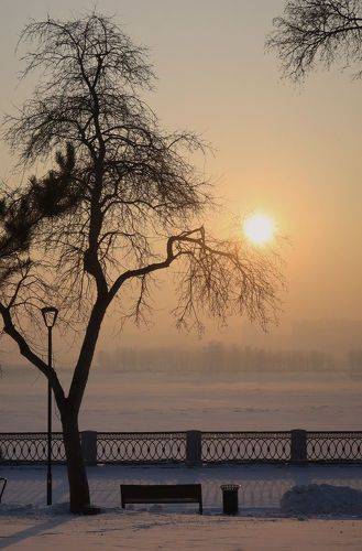 В городе дымка