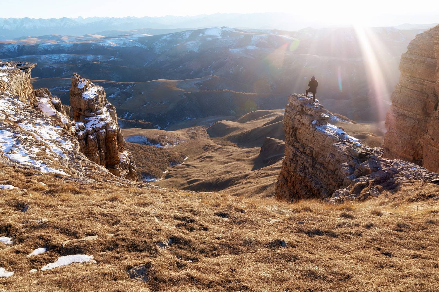 плато горы пейзаж снег, Калашников Максим