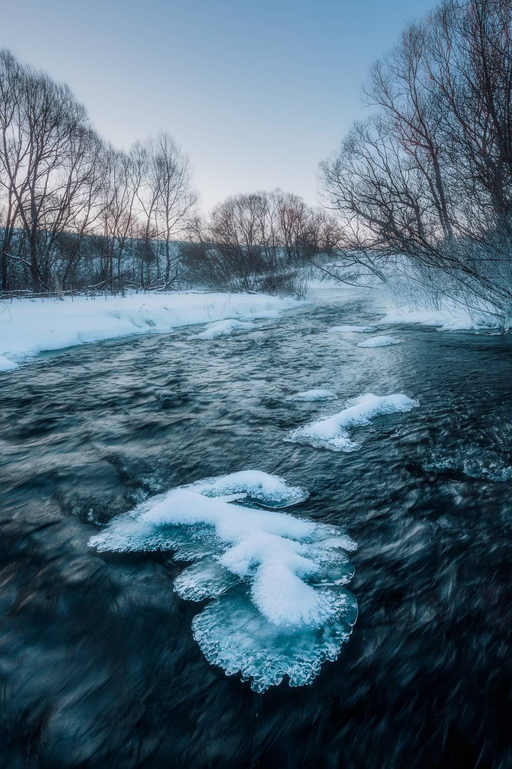 природа, зима, зимний пейзаж, пейзаж, лед, река, Тульская область, Мартыненко Дмитрий