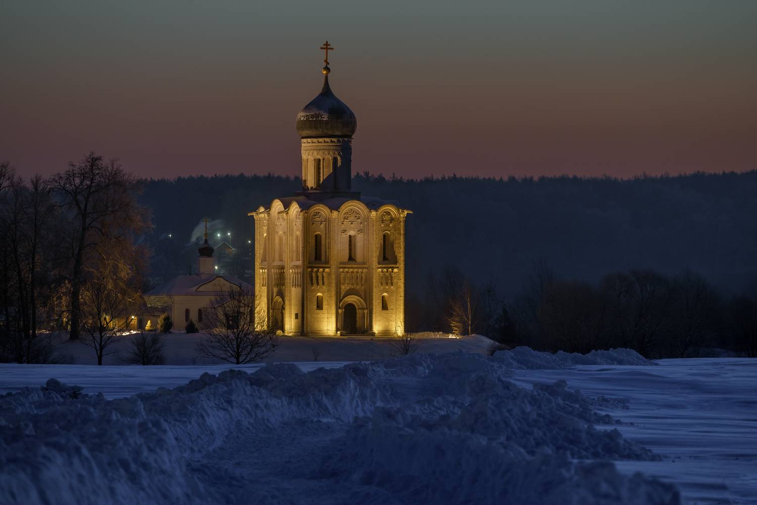 покрова на нерли, боголюбово, зима, Зверев Олег