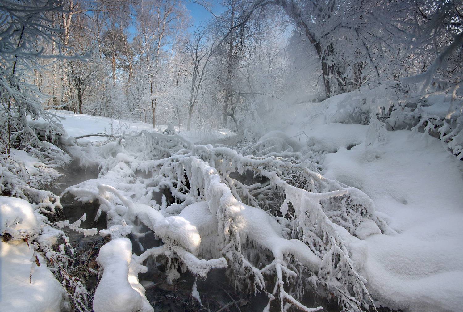 зима, снег, иней, ручей, стужа, мороз, Чичкин Валерий