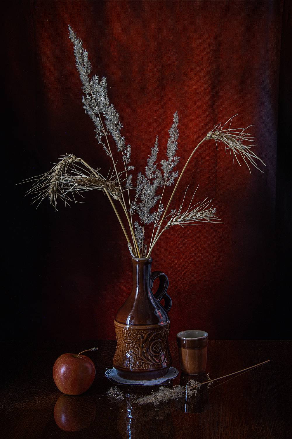яблоко, колосья, кувшин, чашка, Баг Алексей