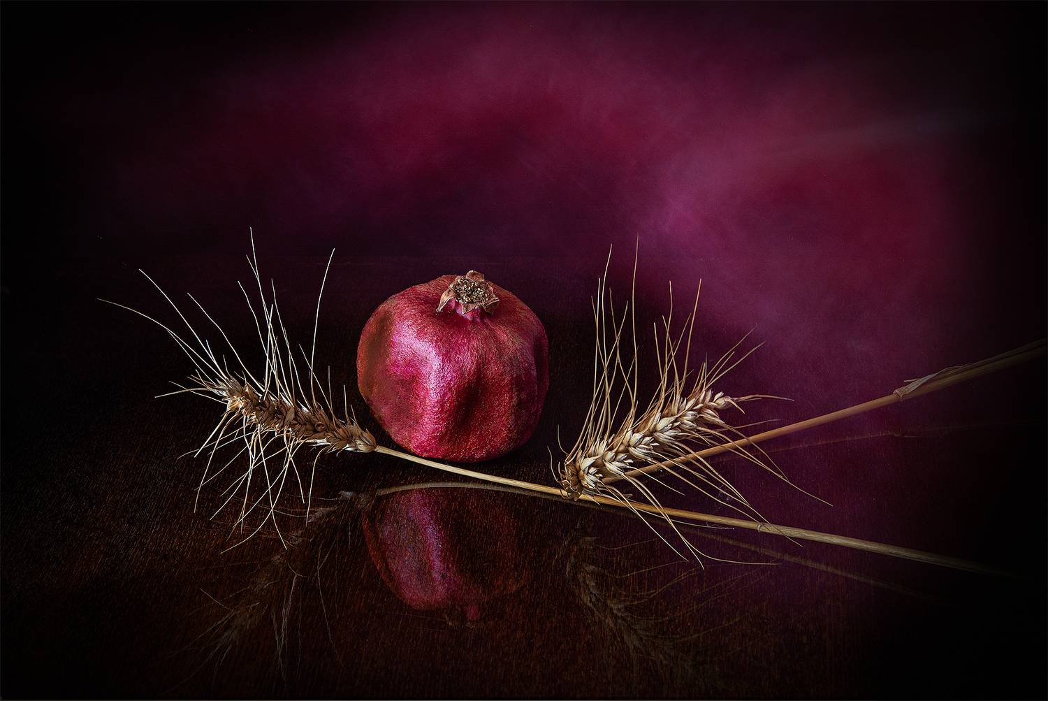 гранат, колосья, красный, Баг Алексей