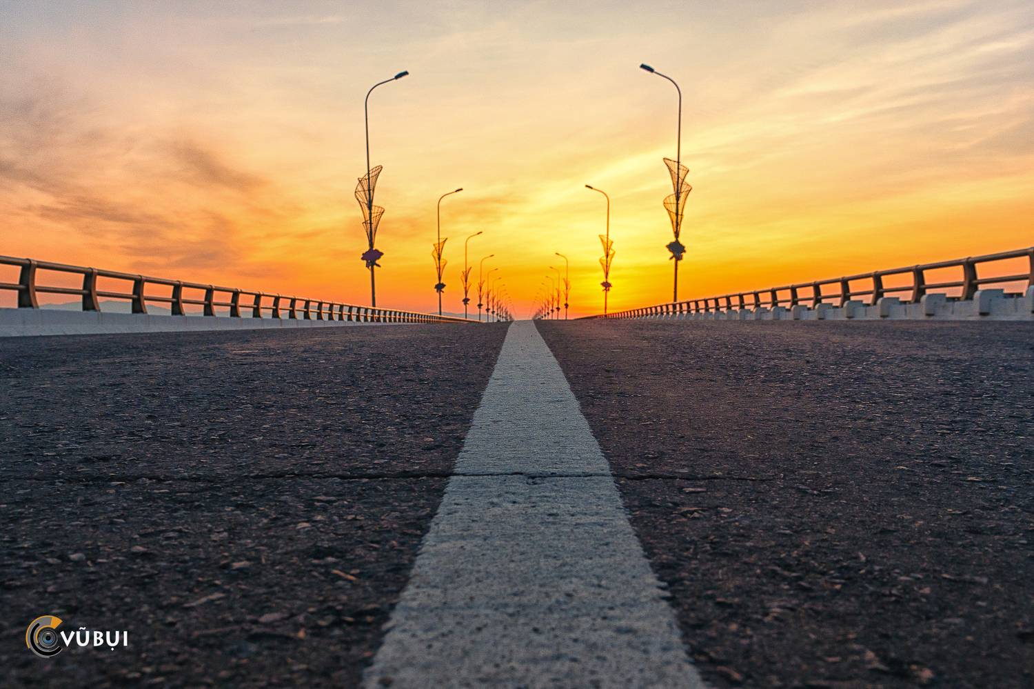 dawn, road, bridge, Vietnam, longest bridge, Pham Anh Vu