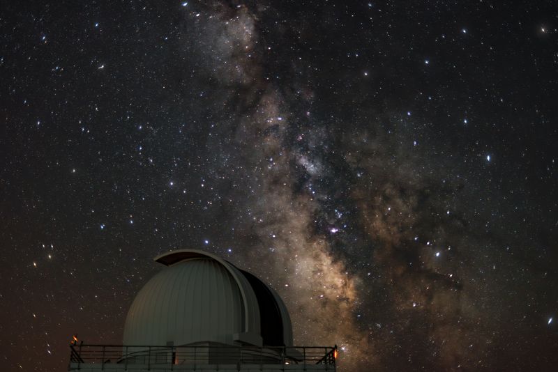 ночь, обсерватория, млечный путь, звездное небо, night, milky way, starry sky, stars, observatory Кавказская горная обсерватория ГАИШ МГУ фото превью
