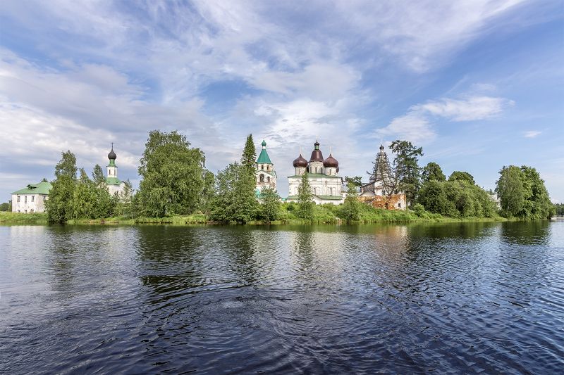 озеро, монастырь, церковь, На Сийских озёрах. фото превью
