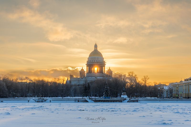 рассвет Санкт-Петербург  Январский рассвет фото превью