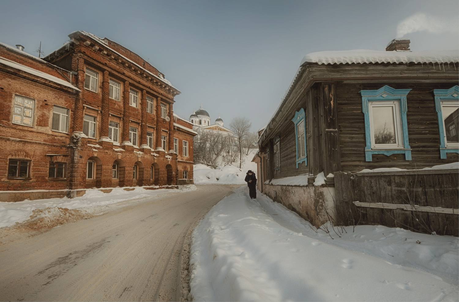 старые дома дорога собор мальчик, Вера Петри