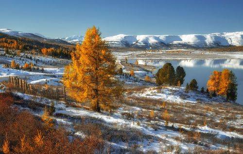 Осеннее утро на Узун-кель...