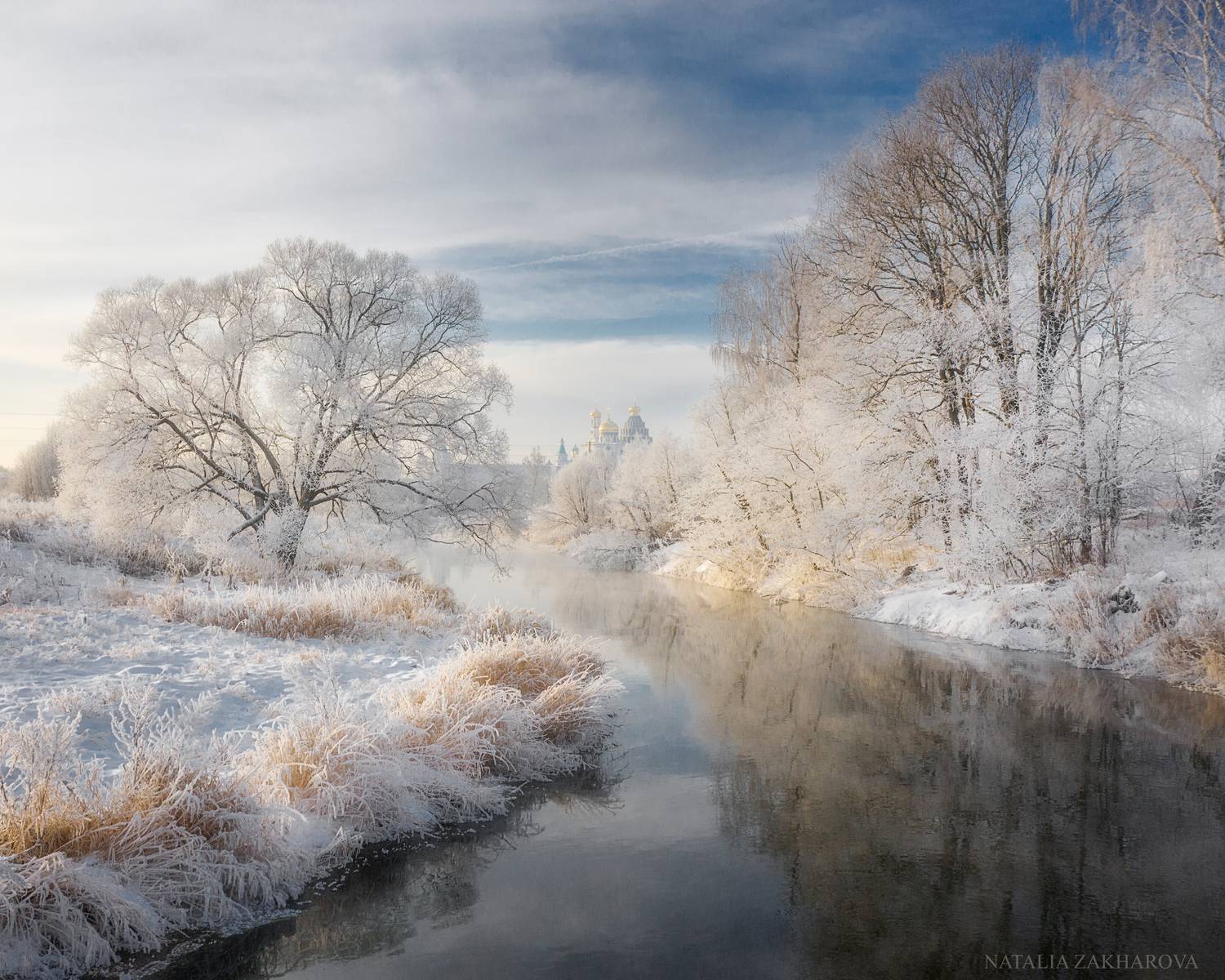 истра, иней, утро, Захарова Наталья