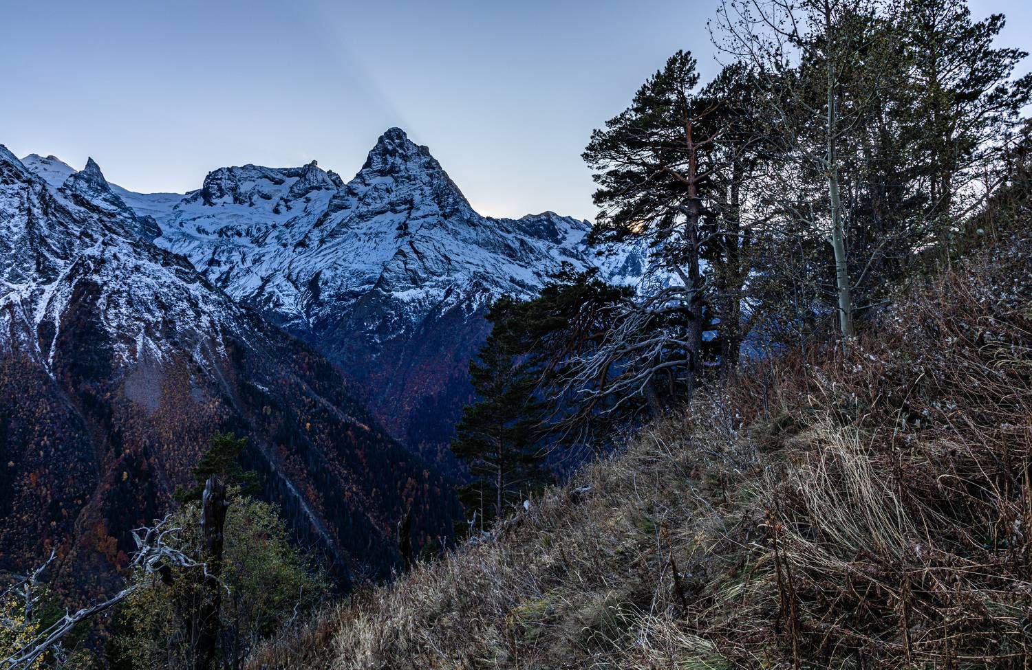 Домбай, Кавказ, Вечер, Сергей Петров