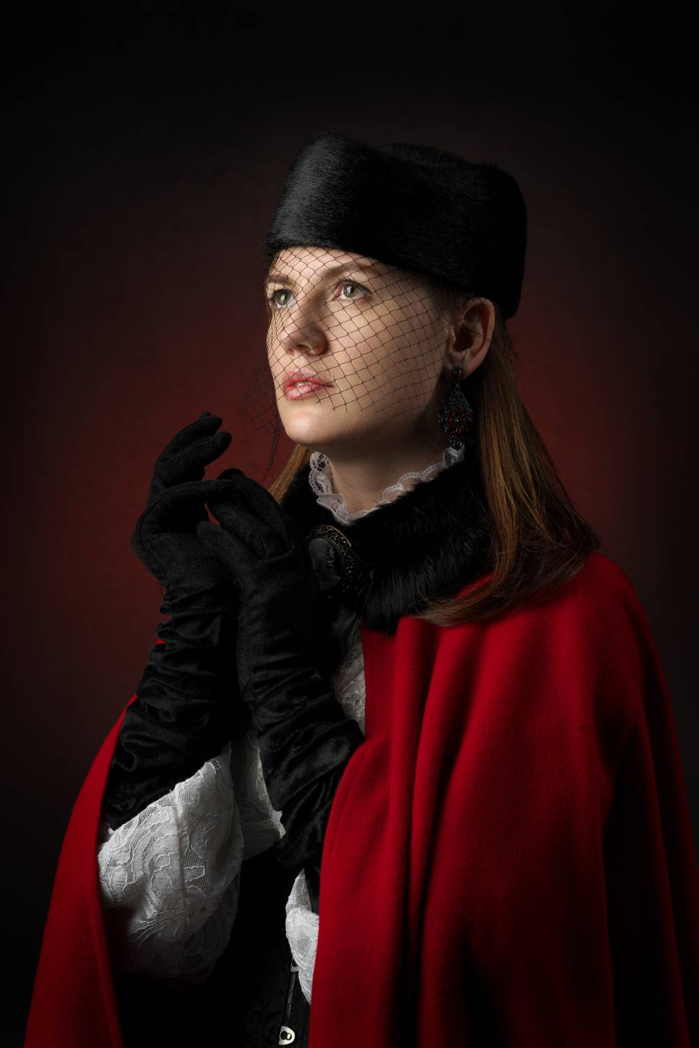 портрет, взгляд, студия, red, portrait, sight, face, historic, Юрий Карасев