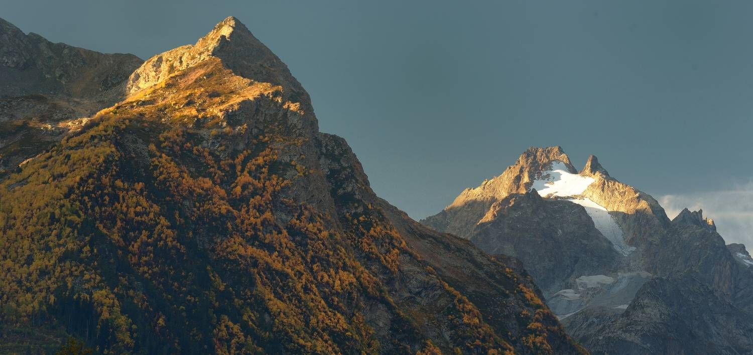 горы осень кавказ рассвет, Александр Жарников