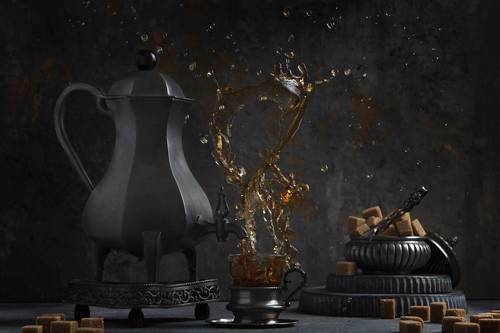 Чаепитие из оловянной посуды