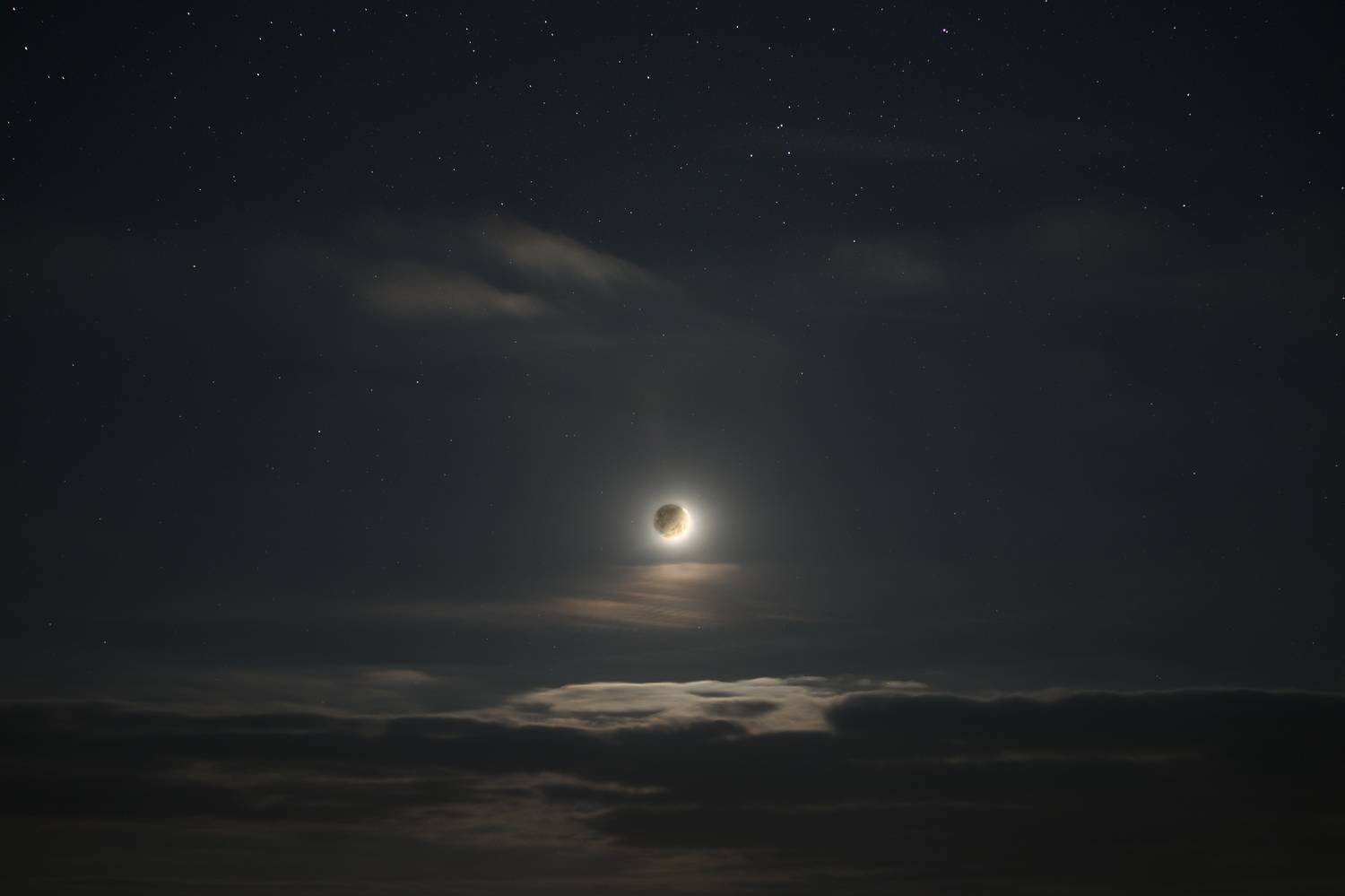 луна, звезды, ночное небо, облака, астрофотография, астрономия, Влад Рябинин