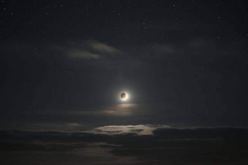 Луна на фоне звёзд фото превью