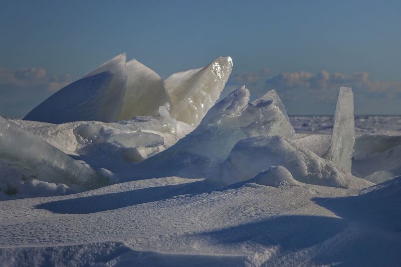 зима снег лед торос солнце море Скульптурное творчество Зимы фото превью