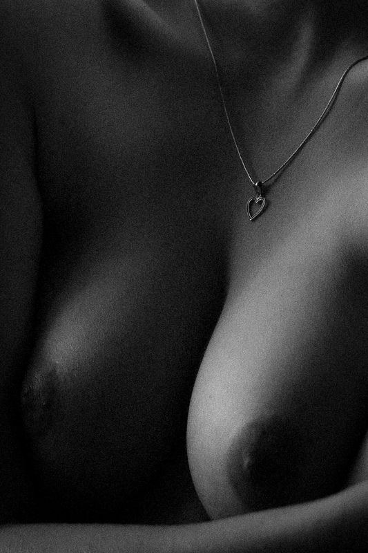 girl, portrait, black and white, nude * фото превью