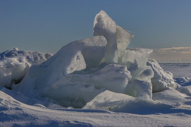 зима, снег, лед, торос, солнце, море Крепость Зимы фото превью