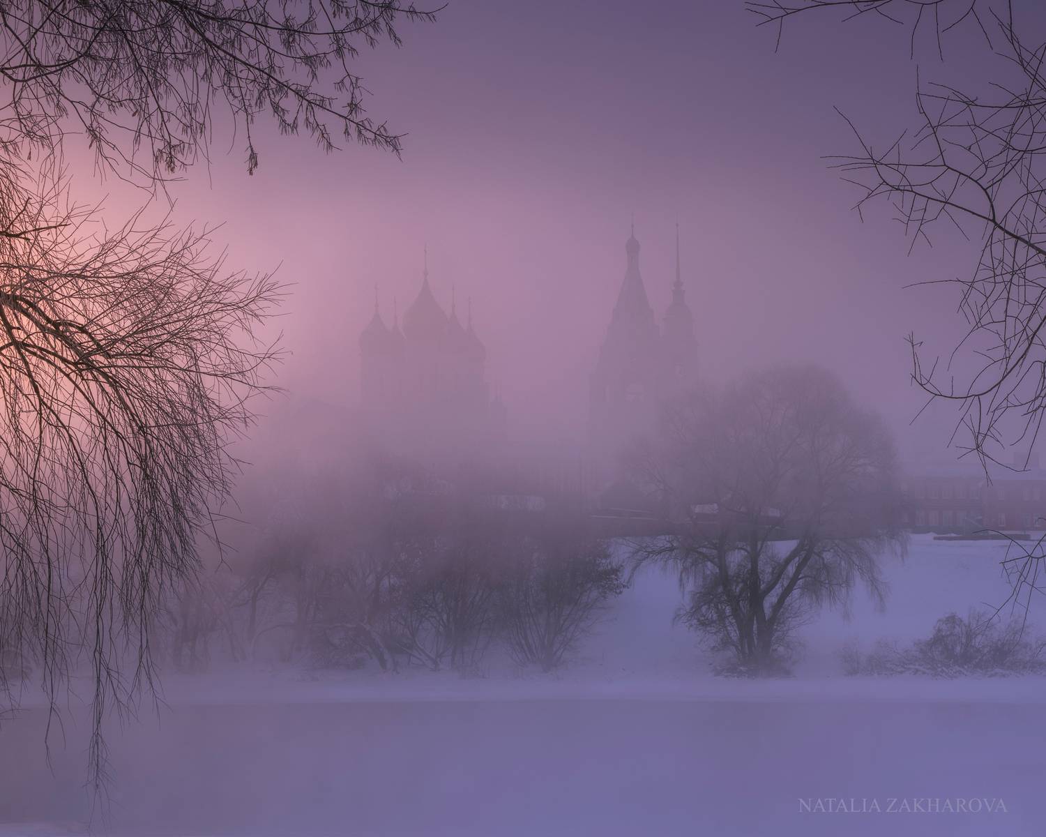 коломна, рассвет, иней, туман, Захарова Наталья