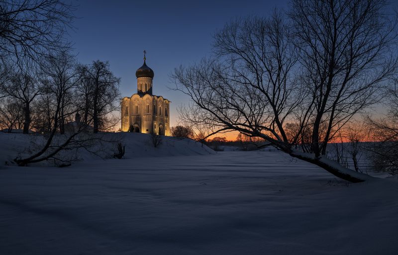 покрова на нерли, боголюбово, зима От рассвета до заката фото превью