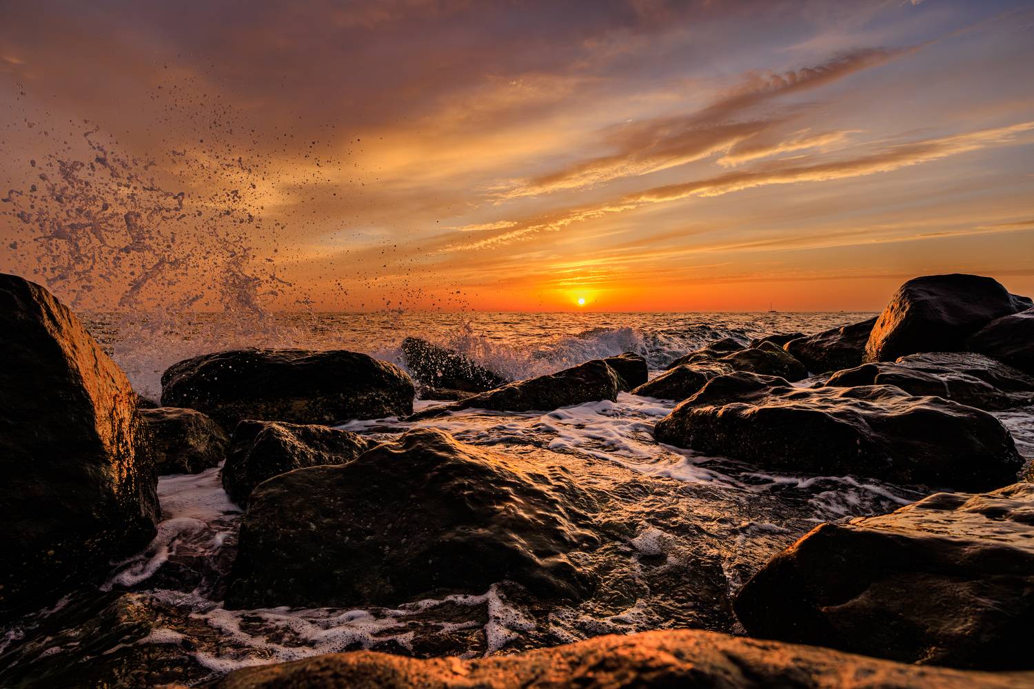 #закат #сочи #шторм #солнце #море #волны #камни #брызги #####, Сергей Найбич