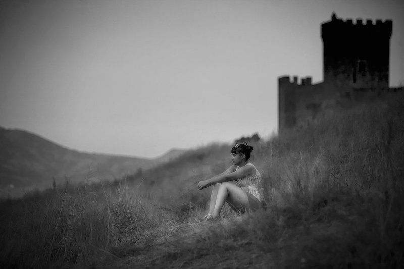 Люди девушка горы типажи море Натурная серия... фото превью