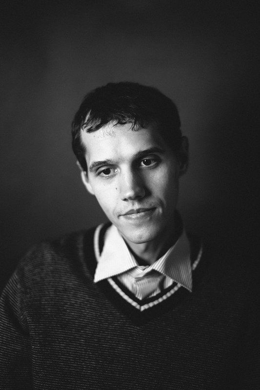 портрет, чб,  Брат с женой фото превью