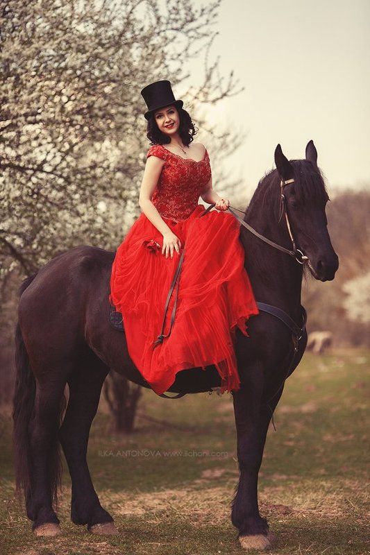 Female, Horse, Model, Photography, Portrait Iva with Gogo фото превью