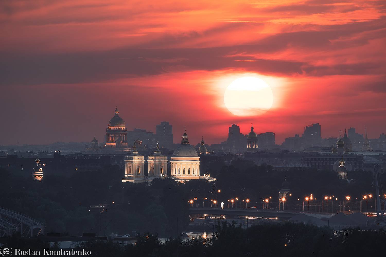 санкт-петербург, исаакиевский собор, александро-невская лавра, закат, рассвет, прострел, time blending, композитная фотография, Кондратенко Руслан