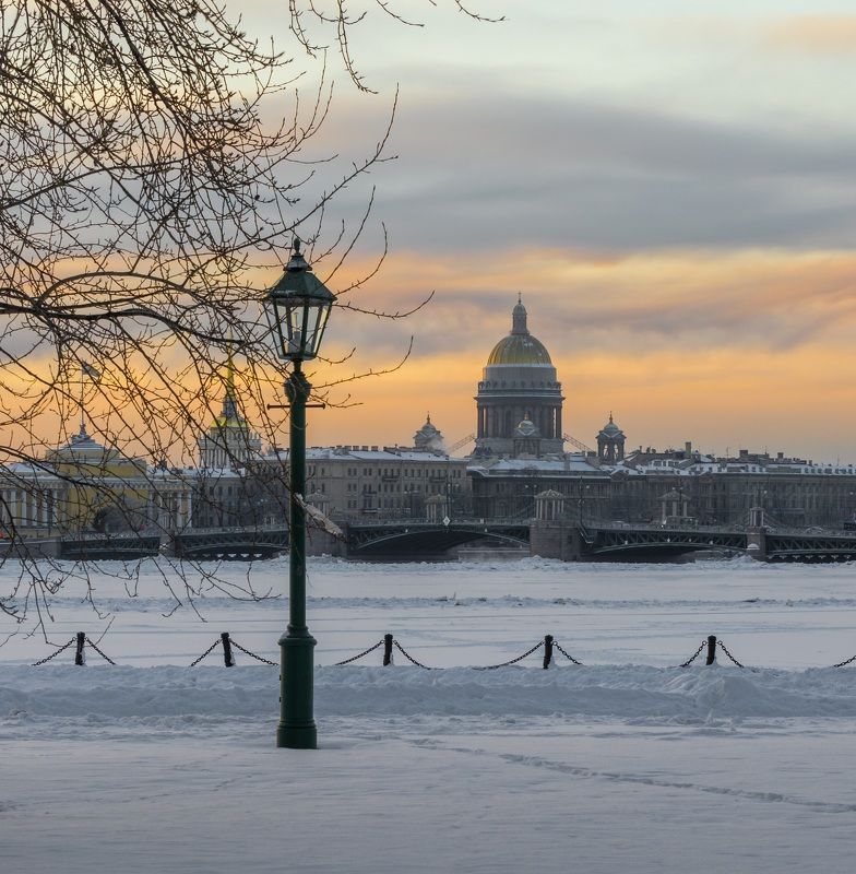 санкт-петербург, питер, петербург, зима Зимнее утро в Санкт-Петербурге фото превью