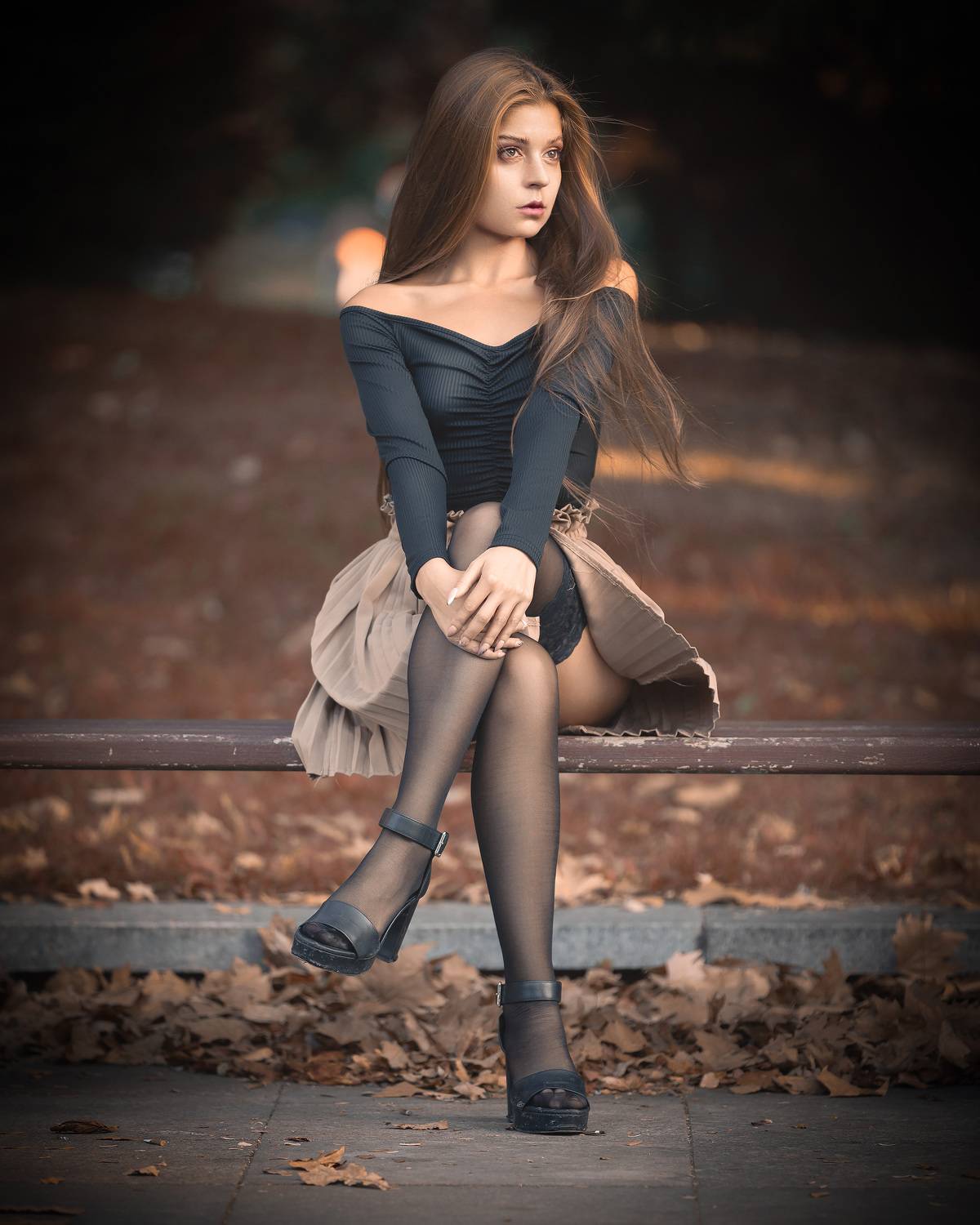 девушка, портрет, чулки, Дмитрий Александров