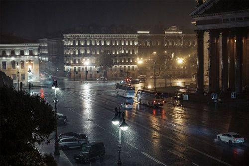Осенний ливень в Питере
