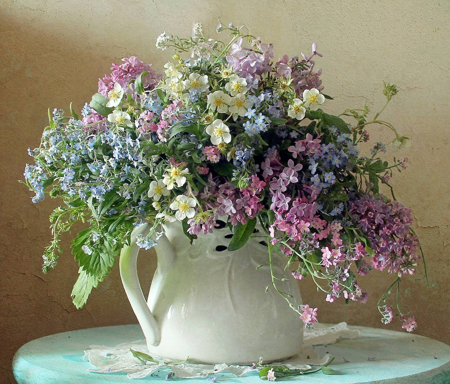 натюрморт, цветы, сирень, весна, марина филатова, незабудки, Марина Филатова