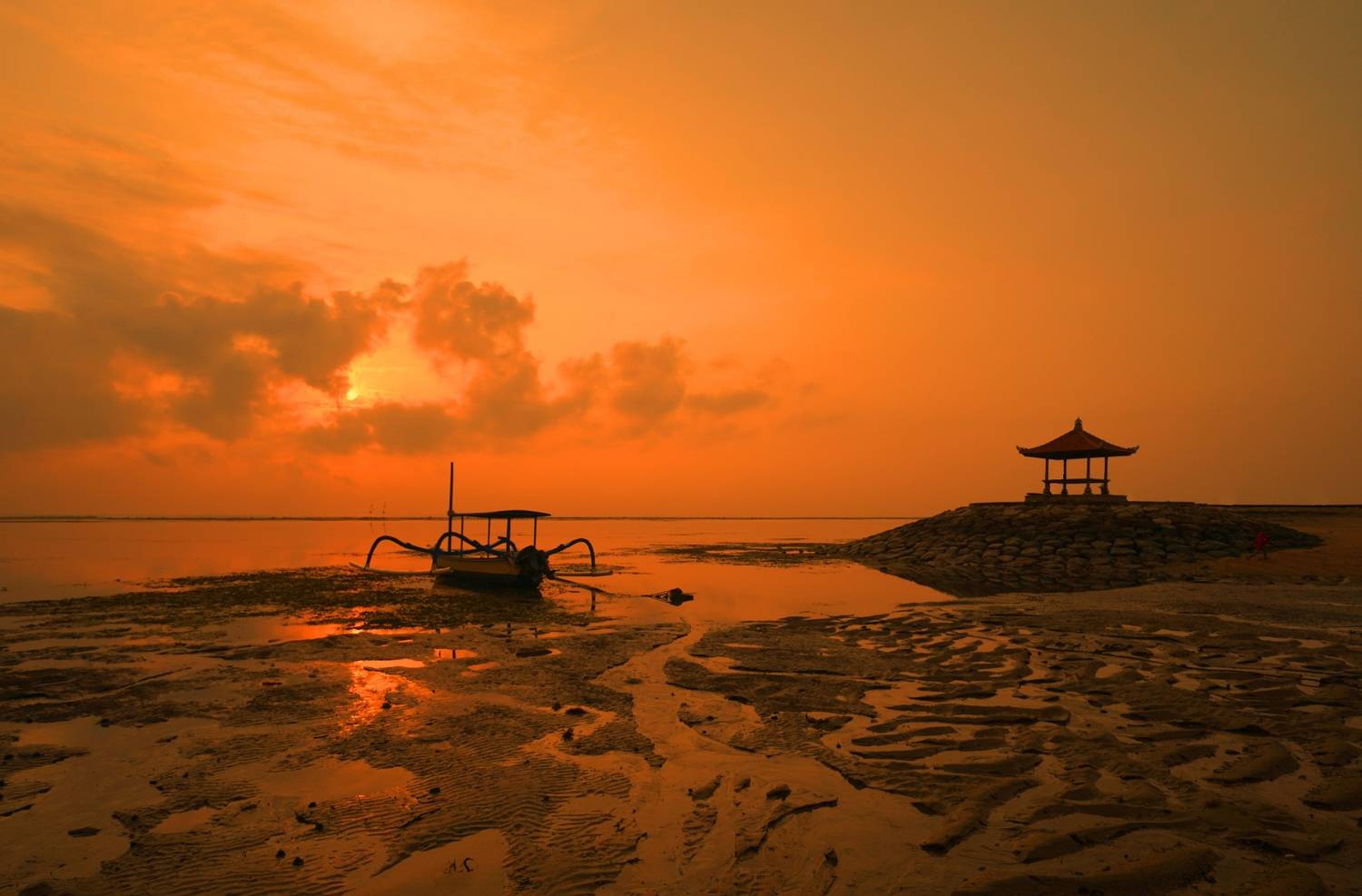 morning, dawn, sunrise, sky, sun, light, shore, boat, ocean, sea, landscape, horizon,  Сергей Андреевич