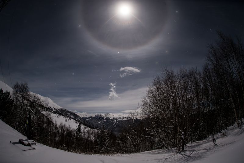 луна, лунное гало, moon, moon halo, orion, орион Moon Halo фото превью