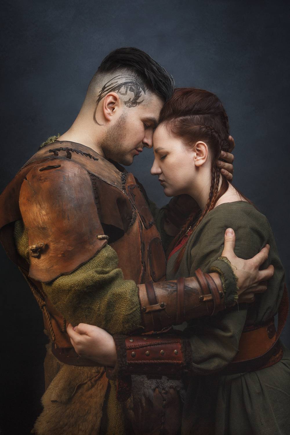 любовь, прощание, расставание, викинги, средневековье, двое, объятия, лица, цвет, печать, жанр, Ведмеденко Оксана