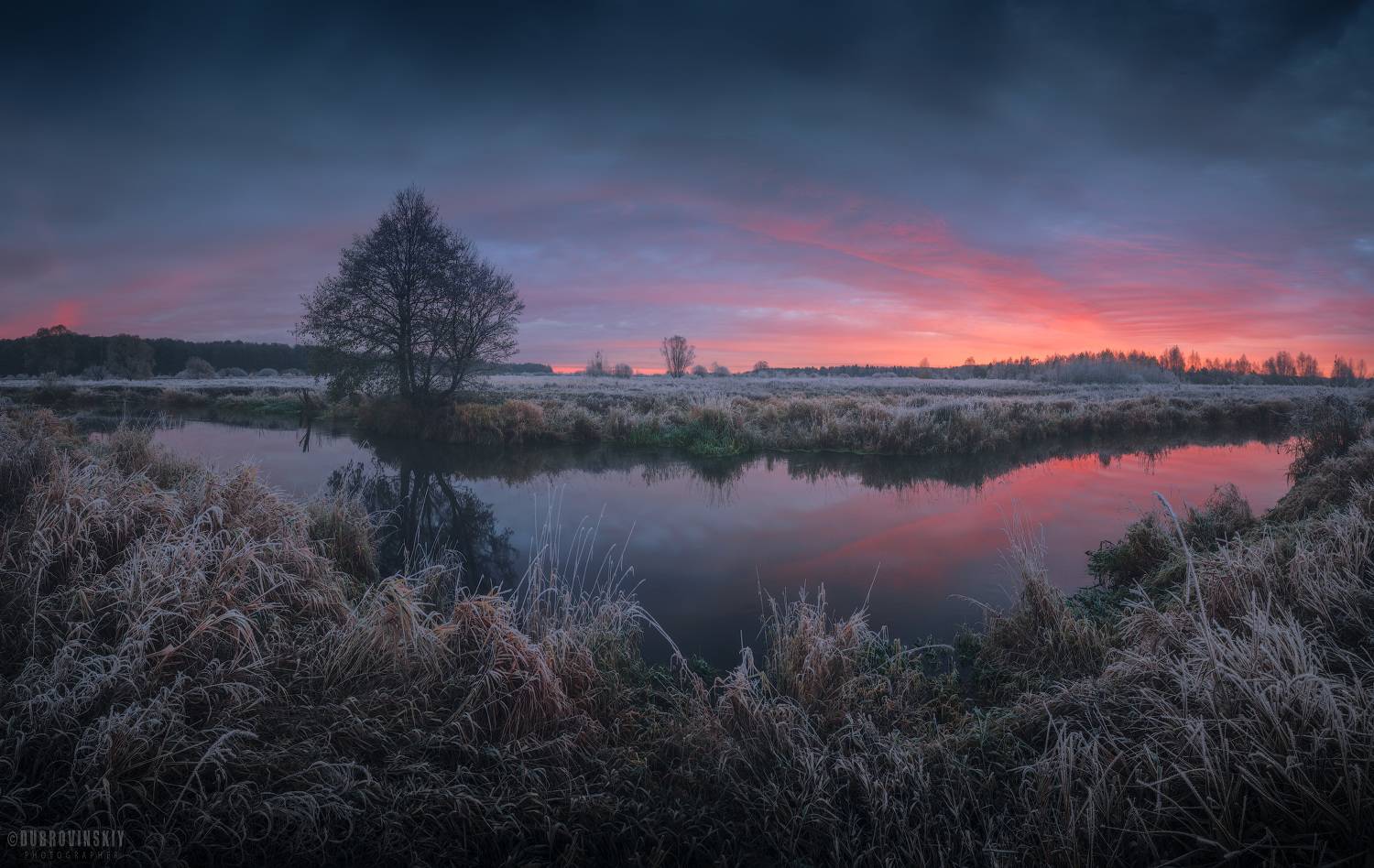 шерна, река, владимирская область, мороз, осень, рассвет, Дубровинский Михаил