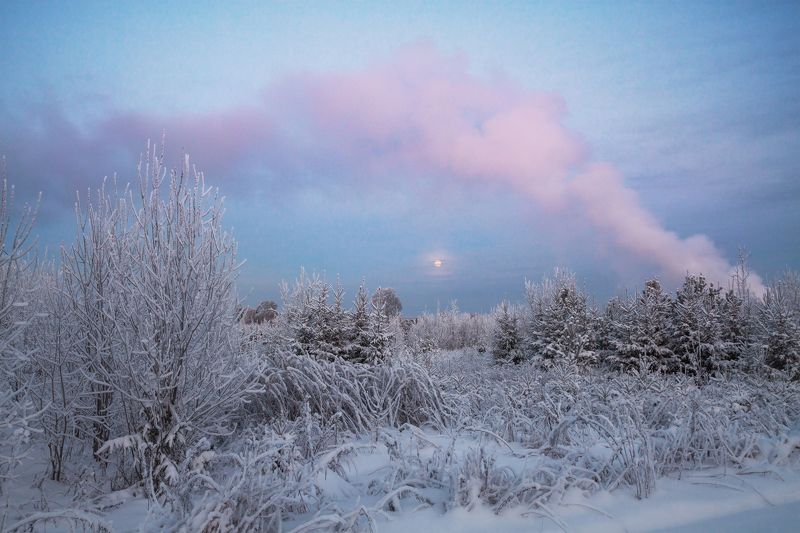 Зимние сумерки фото превью