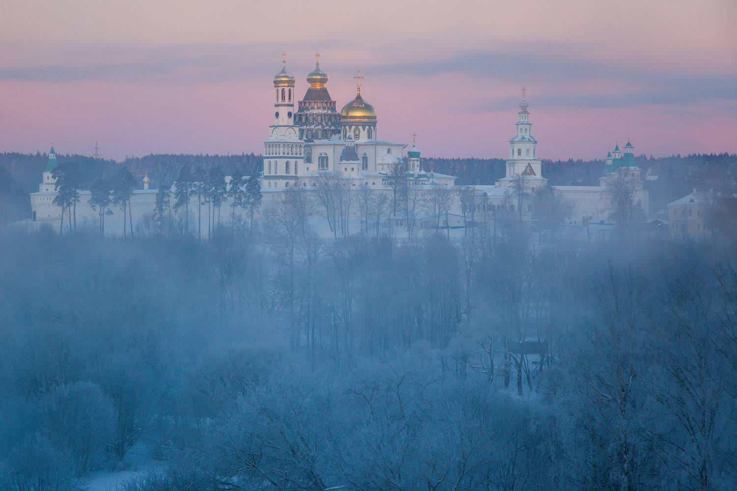 истра, храм, туман, подмосковье, зима, Стрельчук Александр
