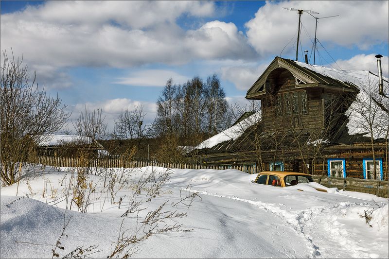 пейзаж, зима, деревня, свет, цвет, александр никитинский Занесло, в прямом и переносном смыслах... фото превью