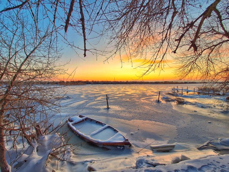 мобильное фото Зимний вечер. фото превью