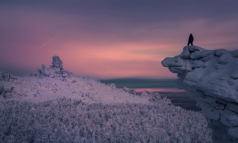 Морозным вечером на Колчимском камне фото превью