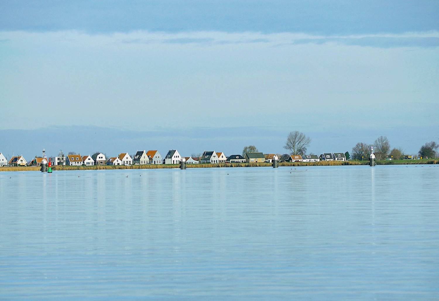 пейзаж, вода, дома, Голландия, Нидерланды, landscape, water, houses, Holland, Протченко Ирина