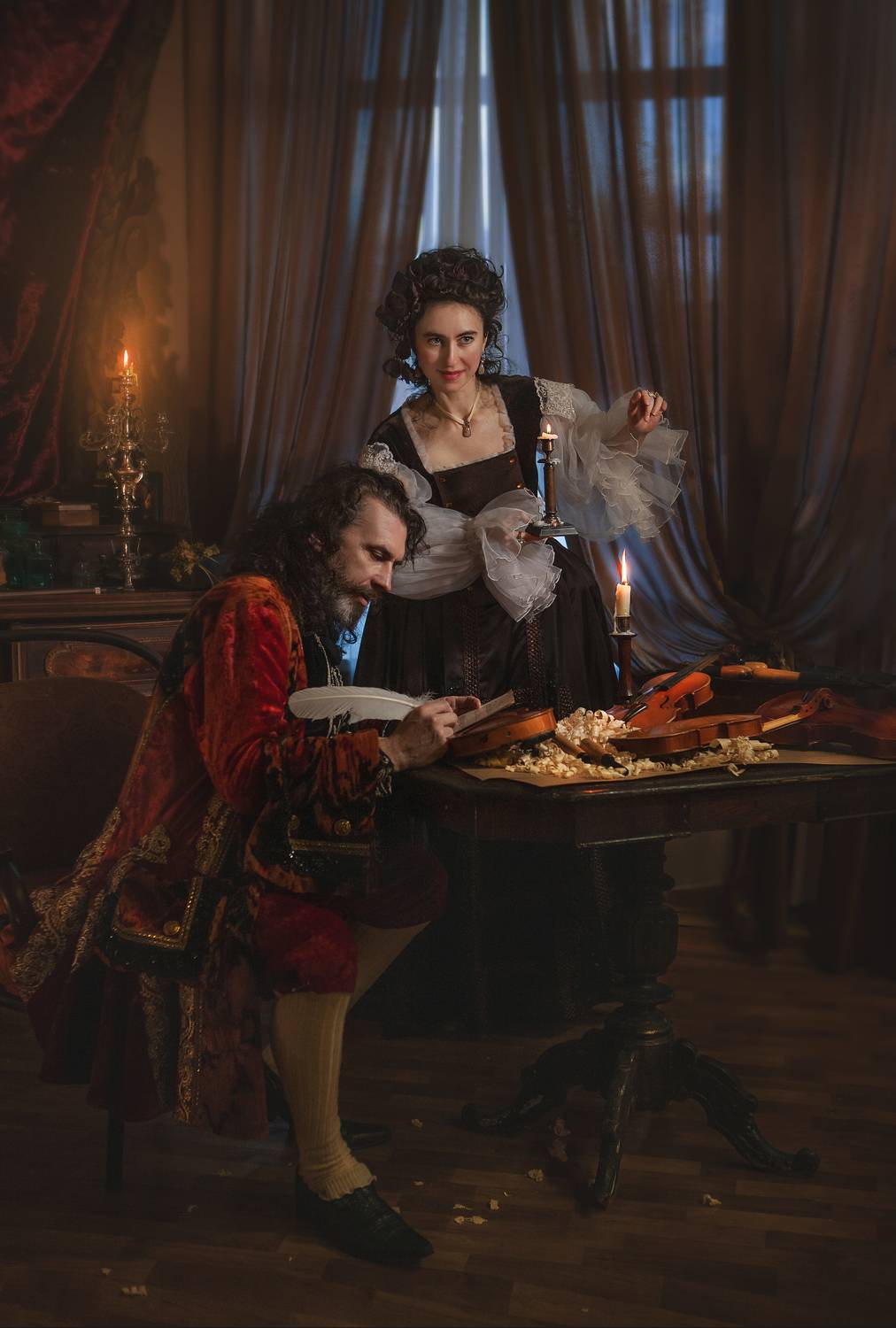 скрипка, музыка, страдивари, искусство, любовь, свечи, старина, клавесин, муза, Шепелева Татьяна