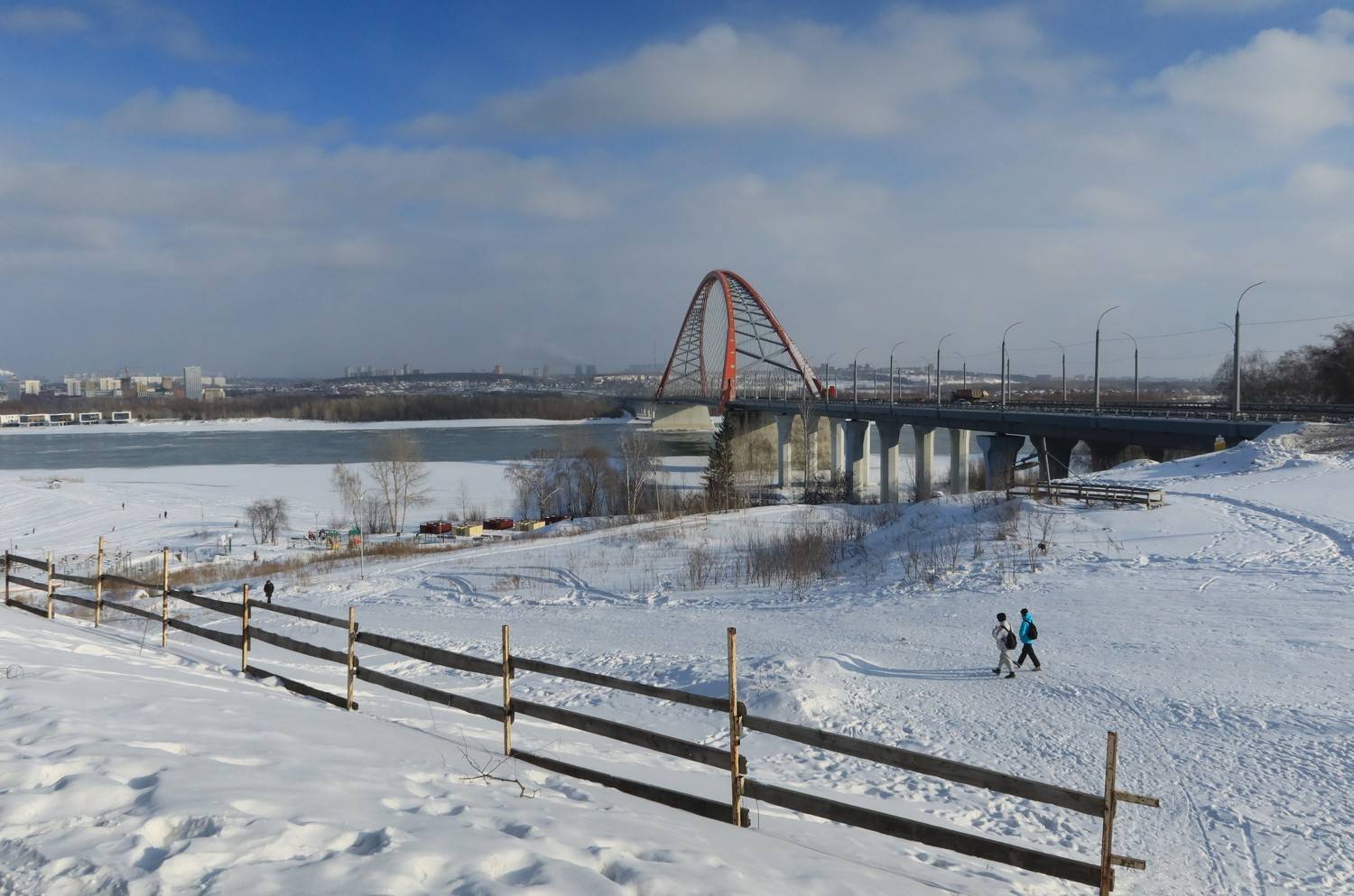 город,новосибирск,зима,мост бугринский, Козлова Галина