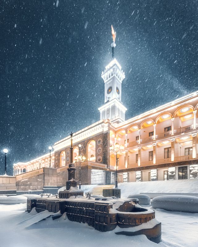москва, речной вокзал, северный речной вокзал, зима, снег, снегопад, moscow, river station,  northern river station, city, snow  фото превью